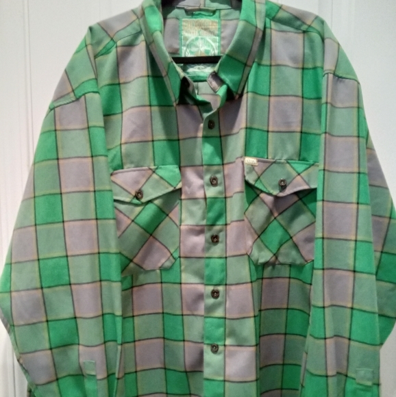 Dixxon Flannel CO. Auld Pub Flannel Green,Gray,Yellow Black Plaid Pattern Sz 5XL - Picture 1 of 10